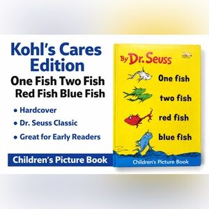 Kohl’s Cares One Fish Two Fish Red Fish Blue Fish Dr. Seuss Hardcover Book